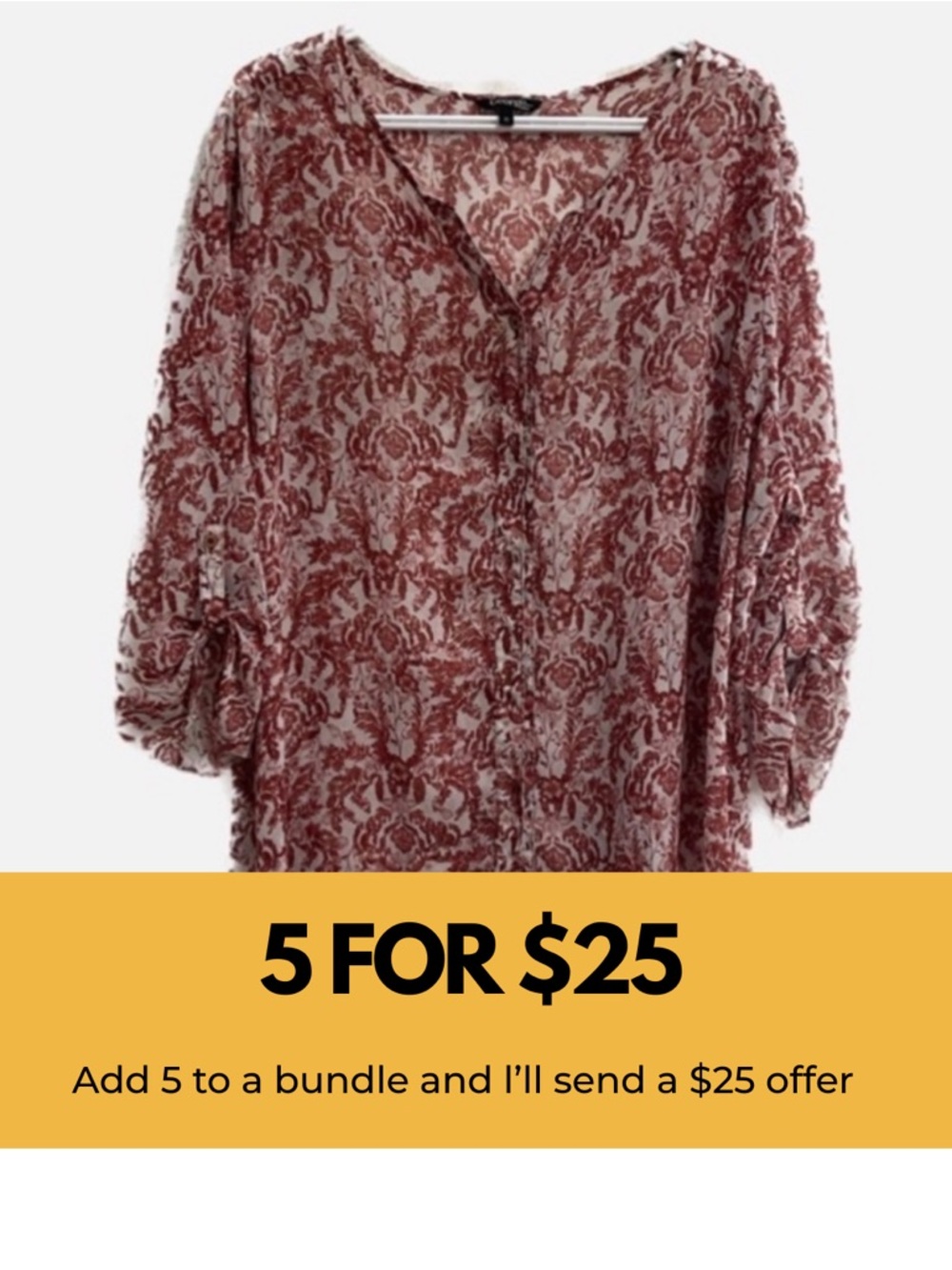 George sheer, button front tunic / coverup.